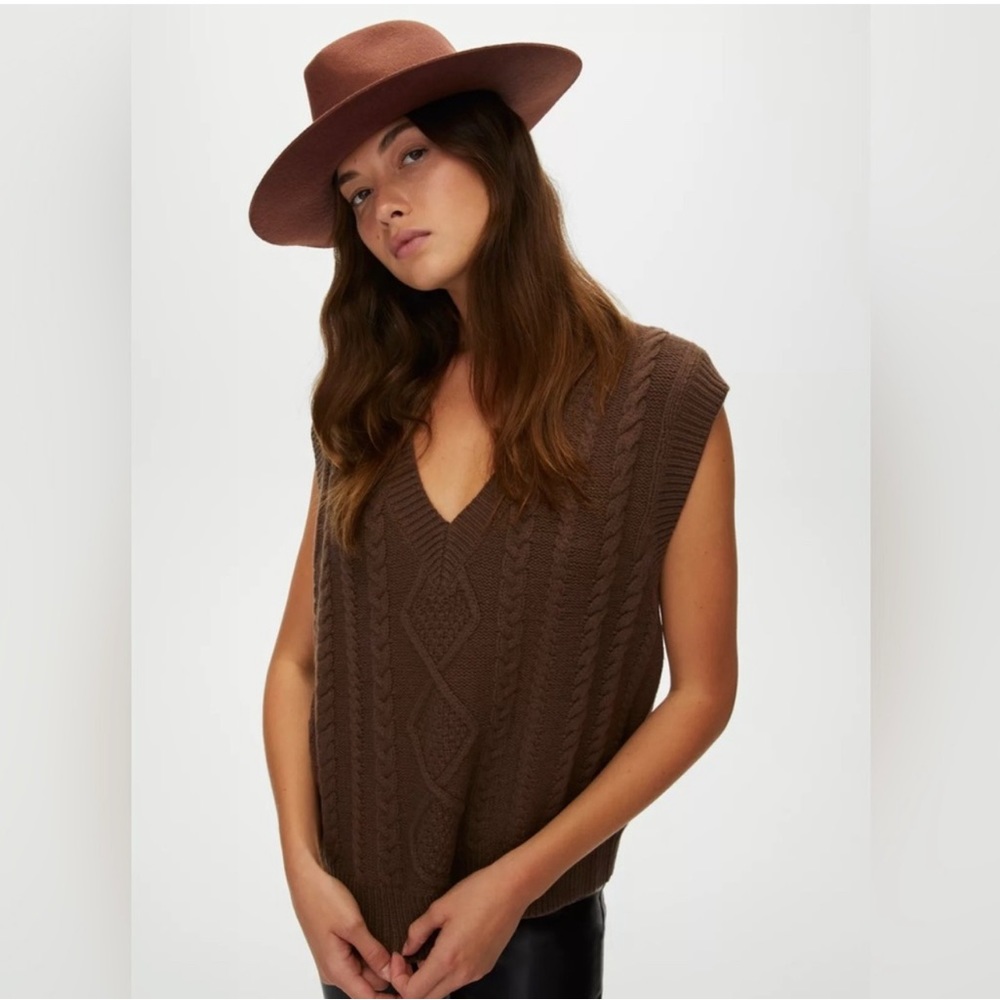 Aritzia wide brim hat